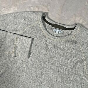 Wallace & Barnes Crewneck Sweater Mens XL Gray Base Layer Fisherman Waffle Knit